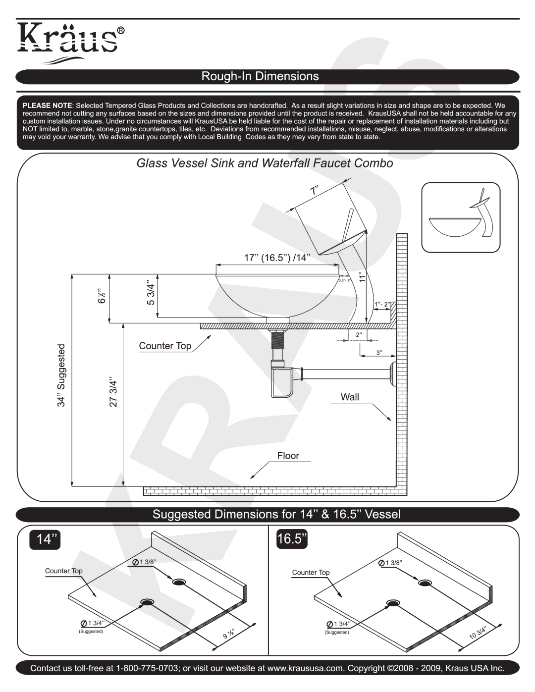 Kraus USA C-GV-399-19mm-10SN manual 