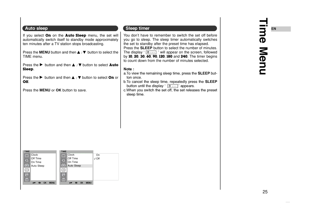 Kreisen KR-270T owner manual Auto sleep, Sleep timer 