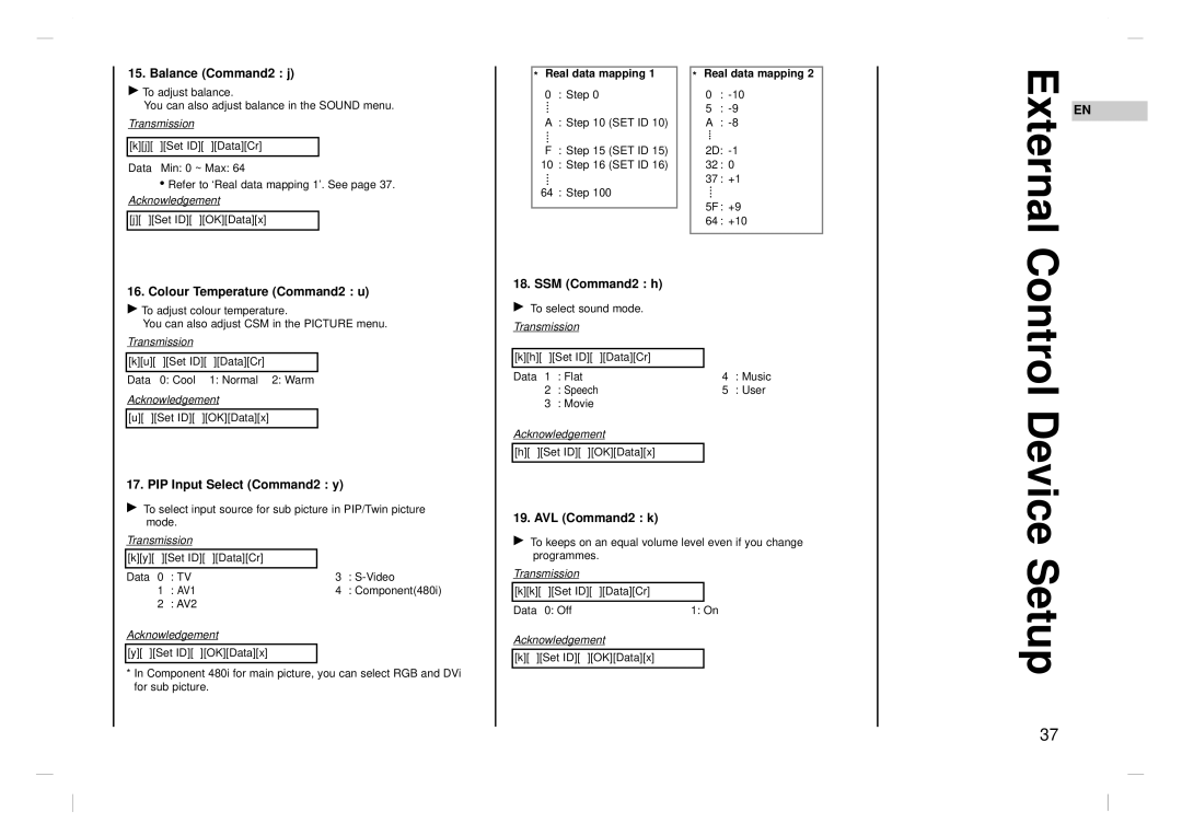 Kreisen KR-370T owner manual Control Device Setup 