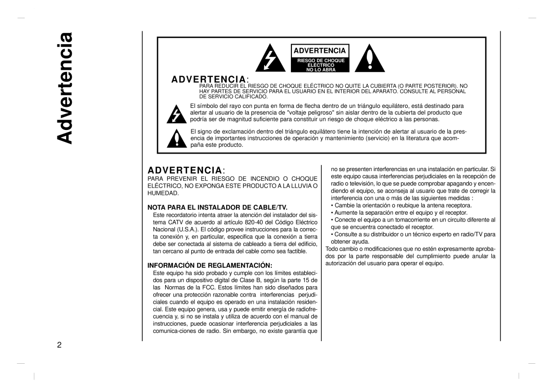 Kreisen KR-370T owner manual Advertencia 