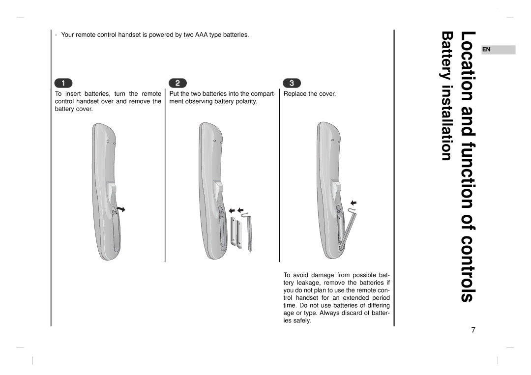 Kreisen KR-370T owner manual Function of controls, Battery 