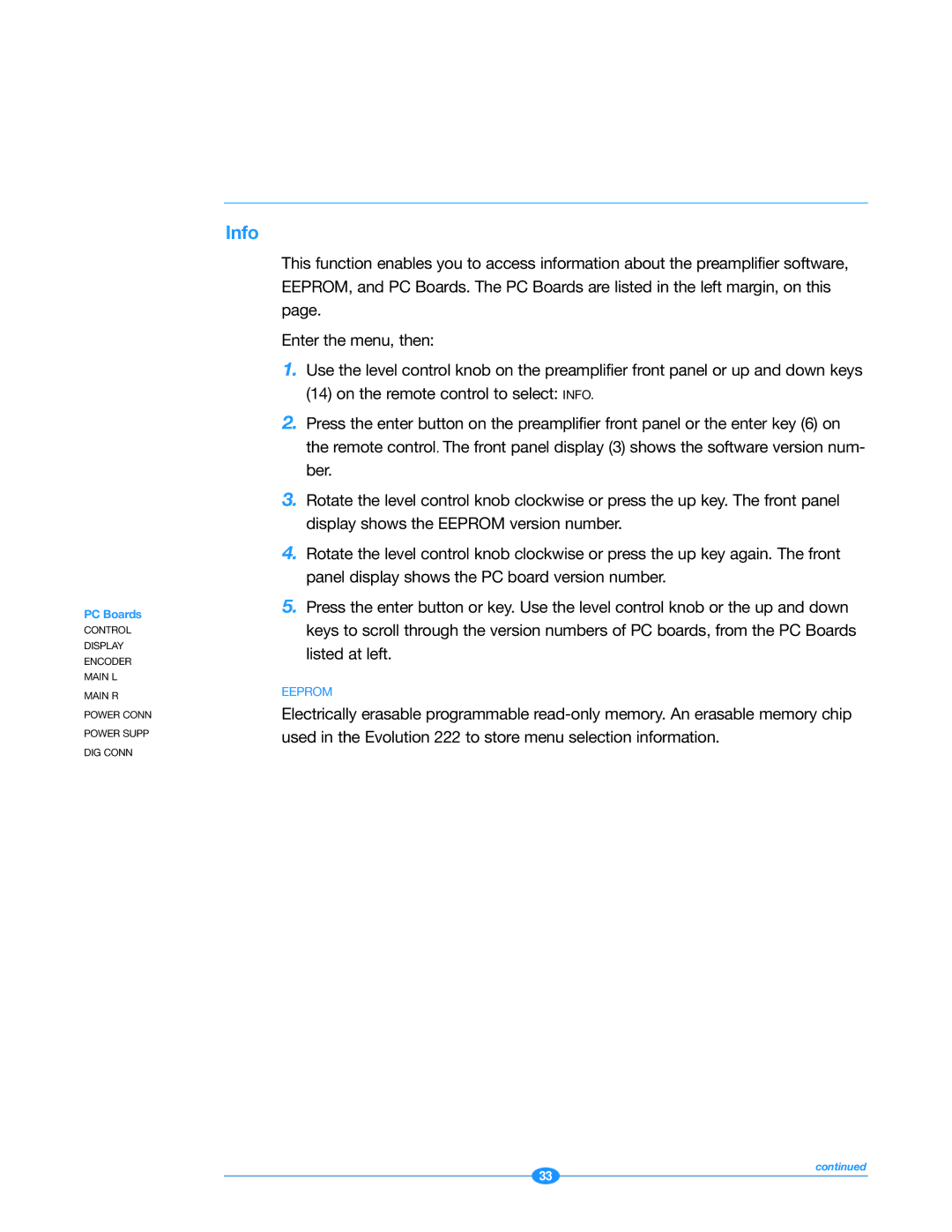 Krell Industries 222 manual Info 