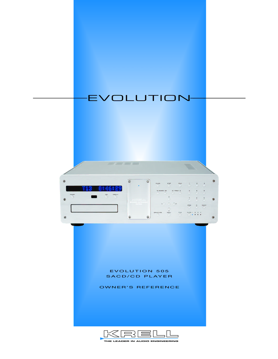 Krell Industries Evolution 505 manual 