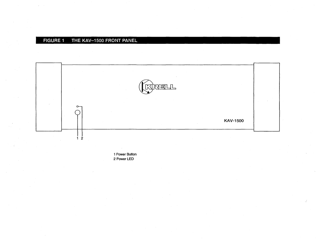 Krell Industries manual KAV-1500 Frontpanel 