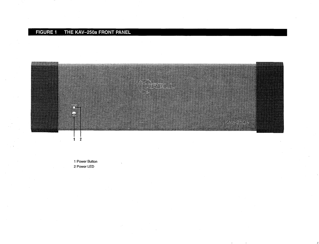 Krell Industries KAV-250a/3 manual KAV-250a Frontpanel 