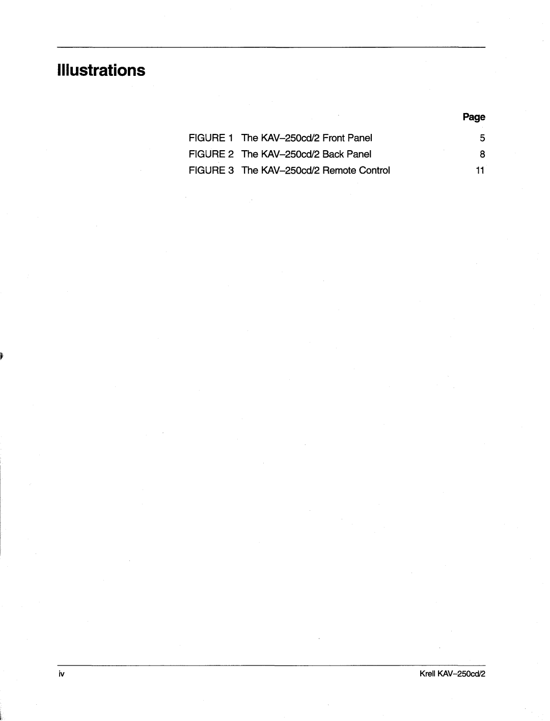 Krell Industries KAV-250cd/2 manual Illustrations 