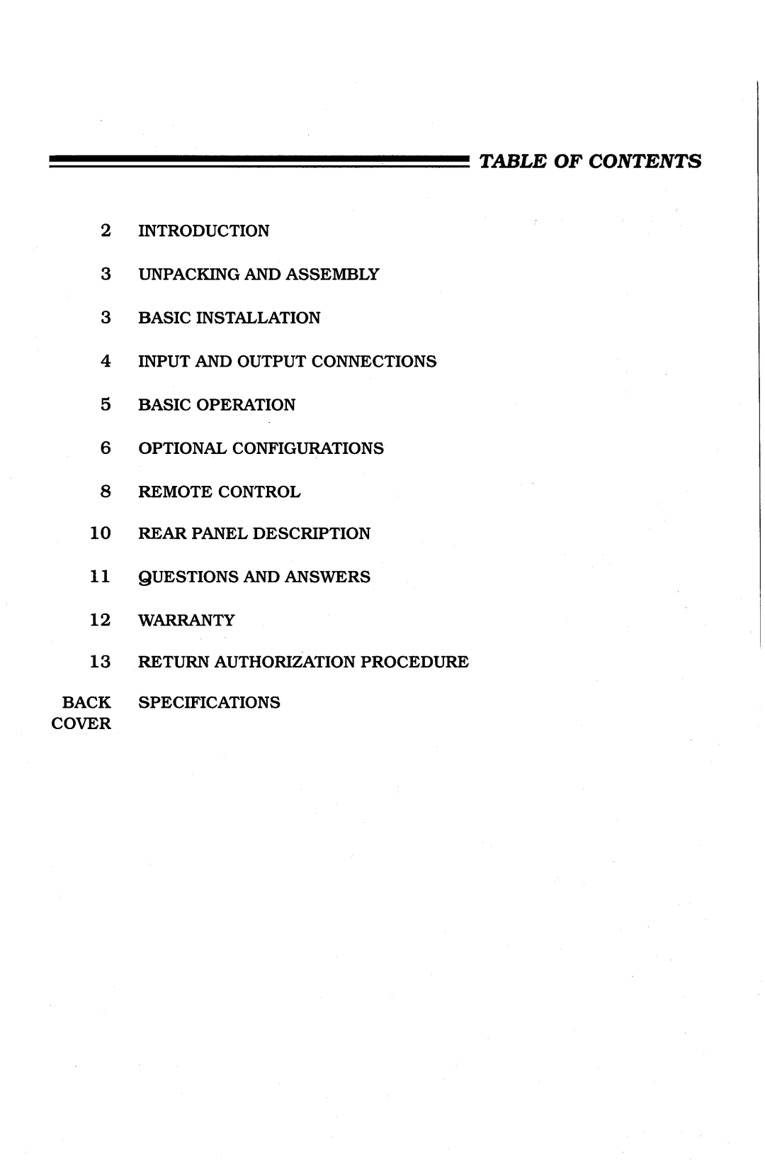 Krell Industries KAV-300I manual 