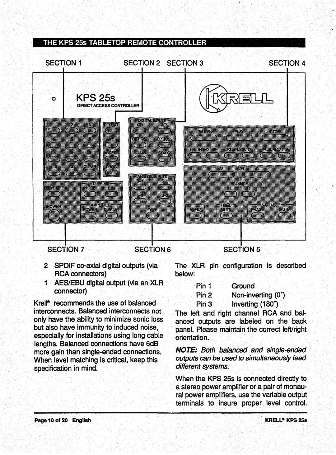 Krell Industries KPS 25s manual KPS25s, Outputscanbe usedto simultaneouslyfeed different systems 