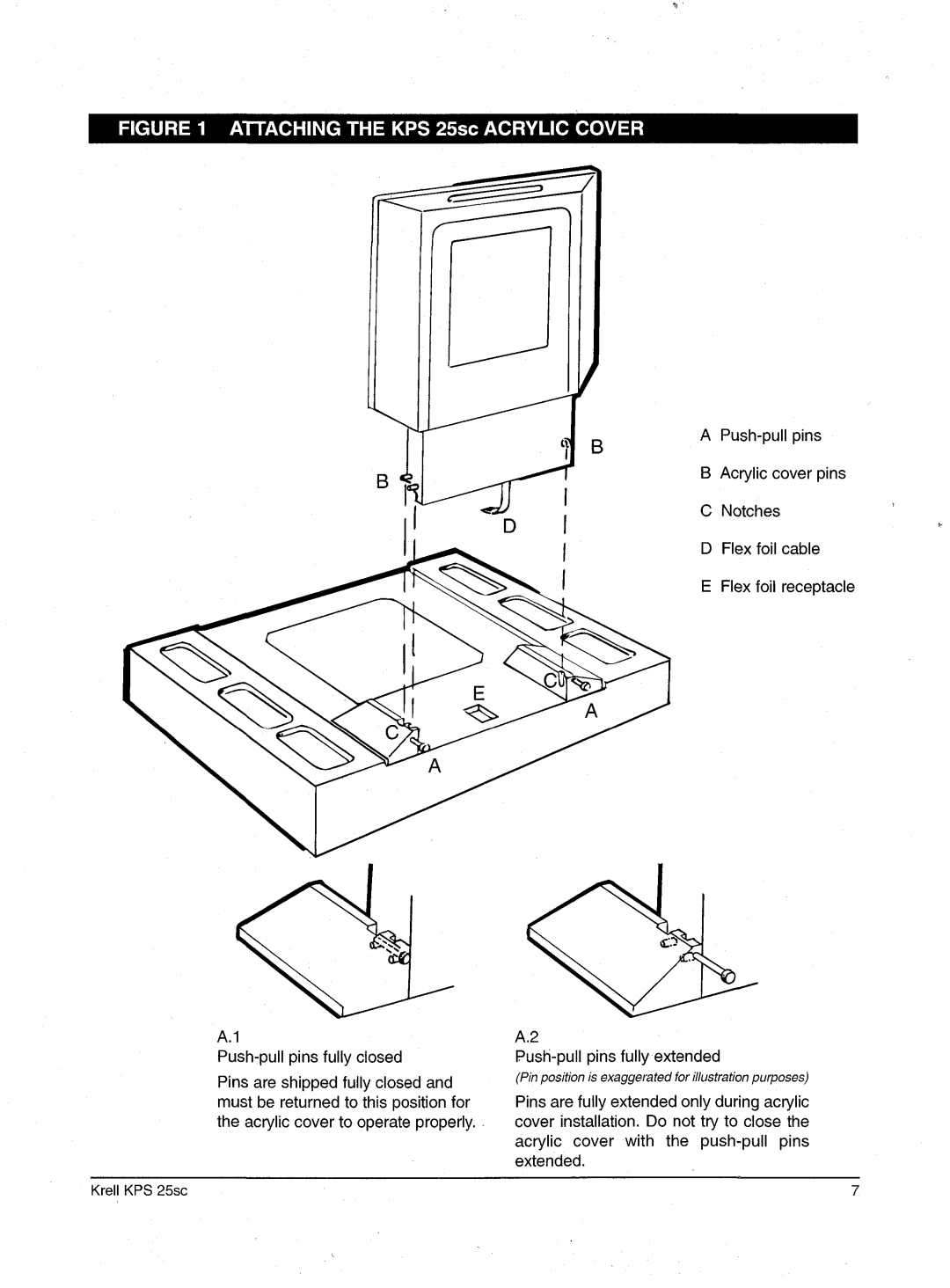 Krell Industries manual Attachingthe KPS 25sc Acryliccover 