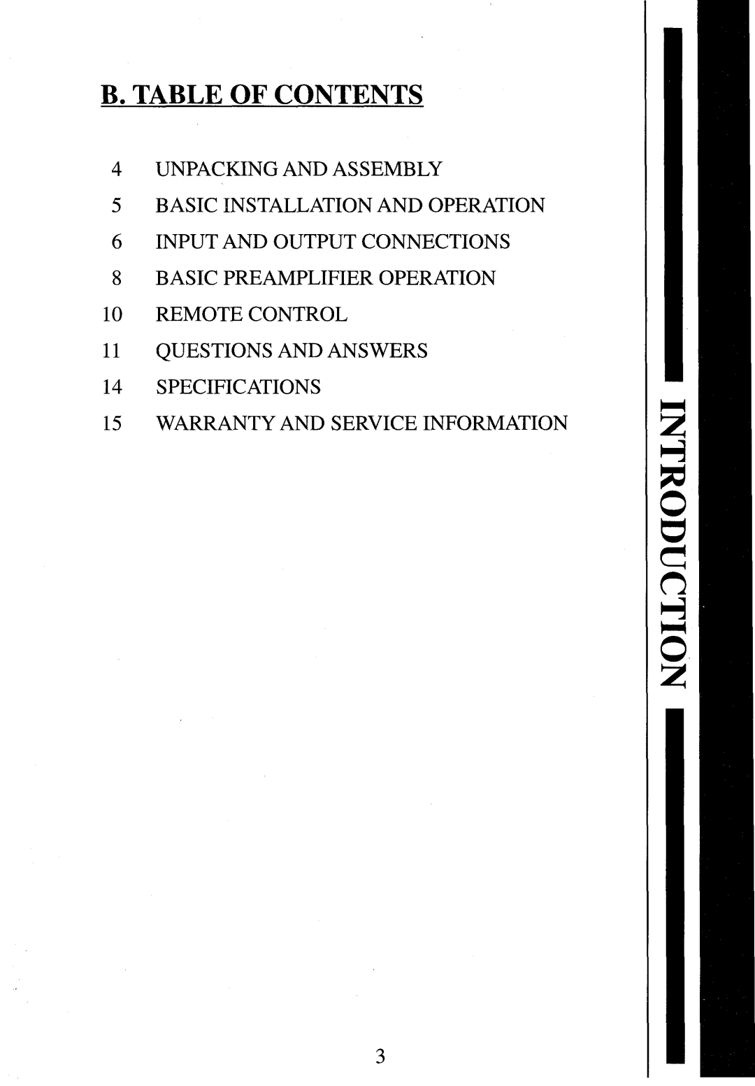 Krell Industries KRC 2 manual Table of Contents 