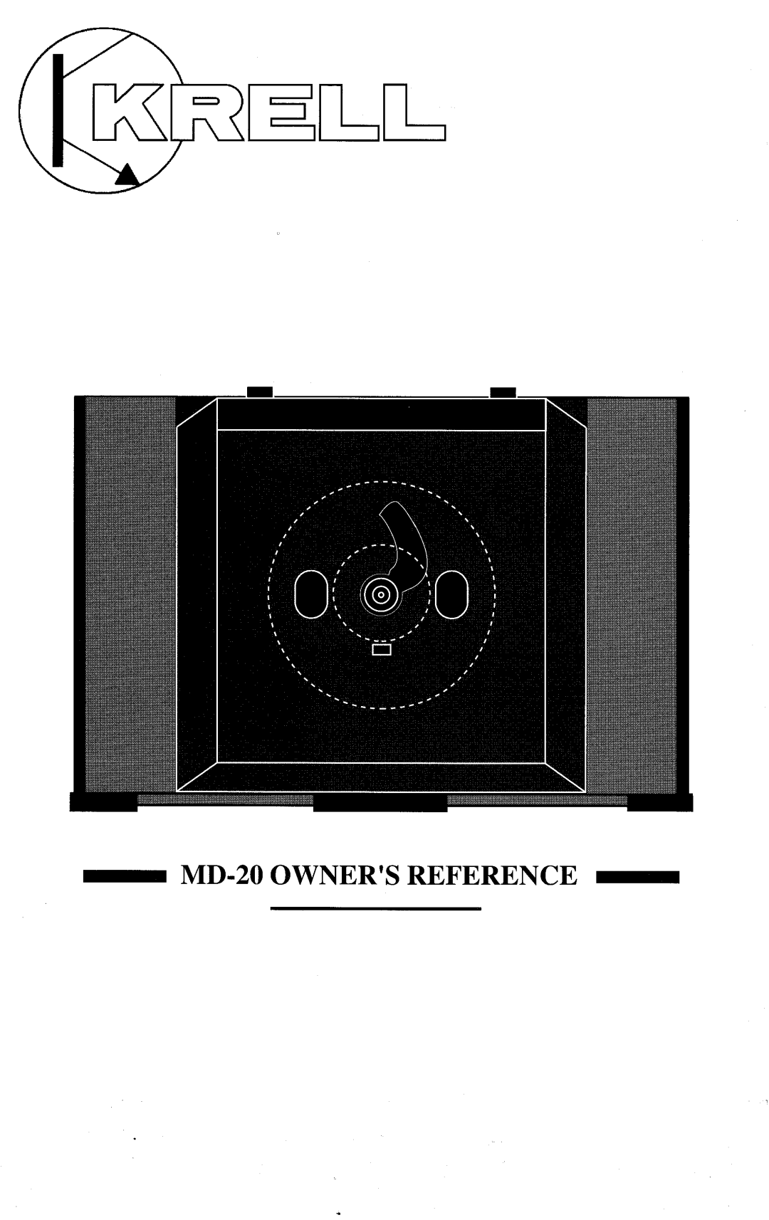 Krell Industries manual MD-20 Owners Reference 