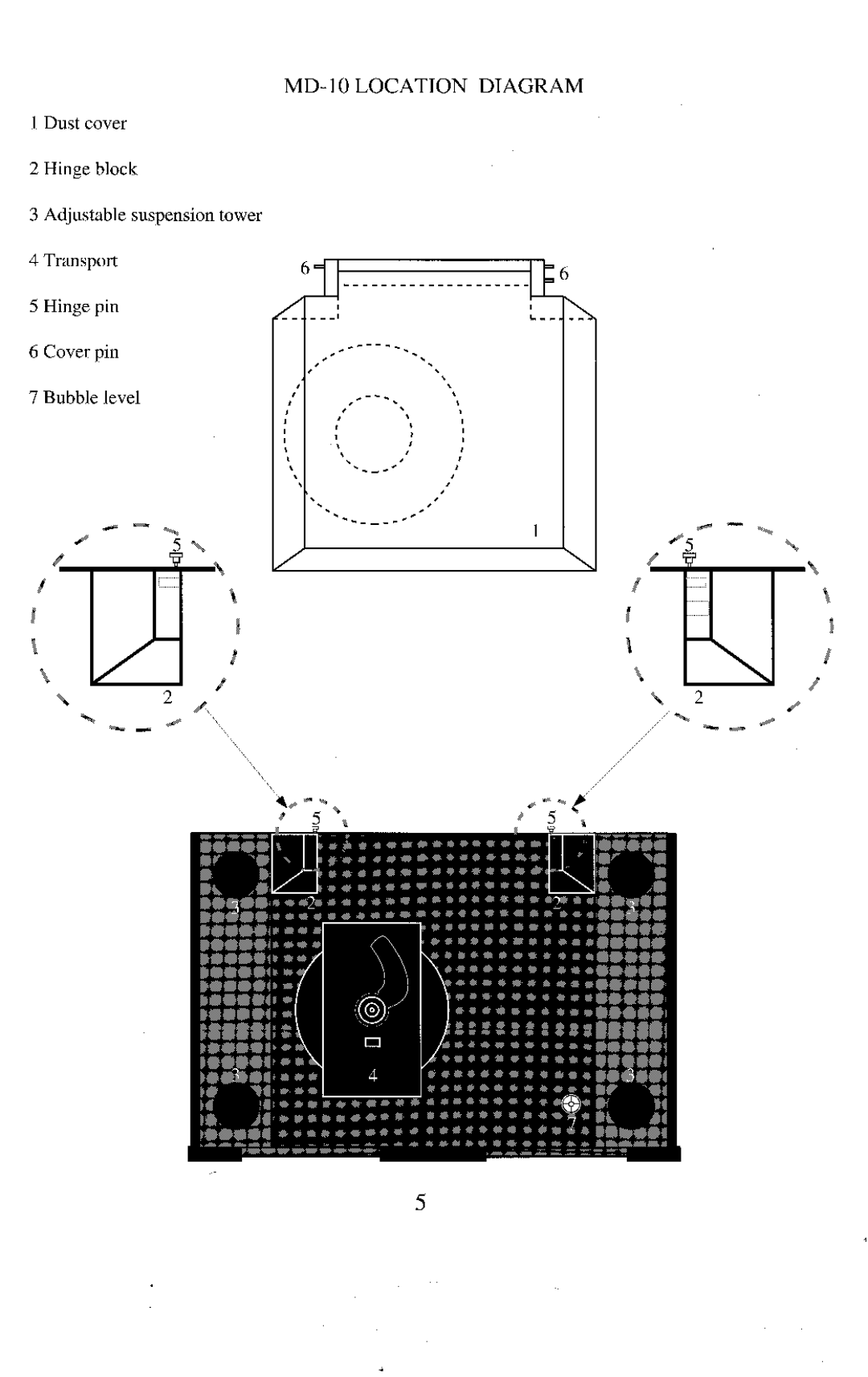 Krell Industries MD10 manual MD-10 Location Diagram 