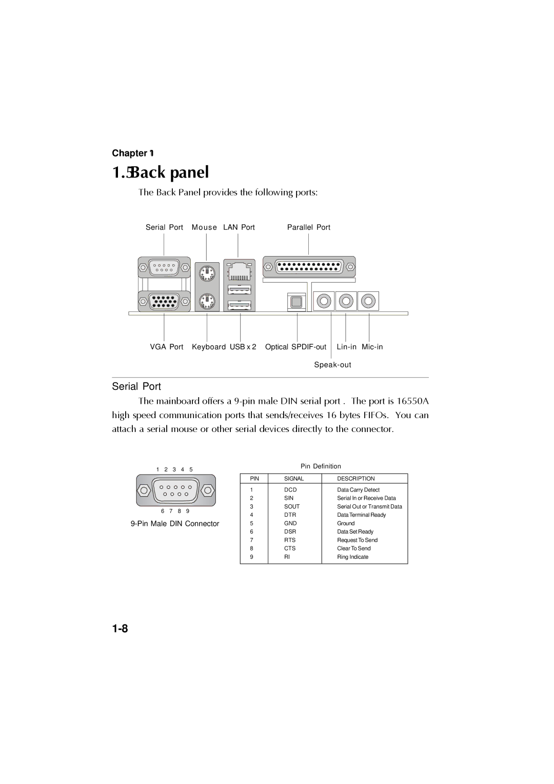 Krell Industries MS 6760 manual Back panel, Serial Port 