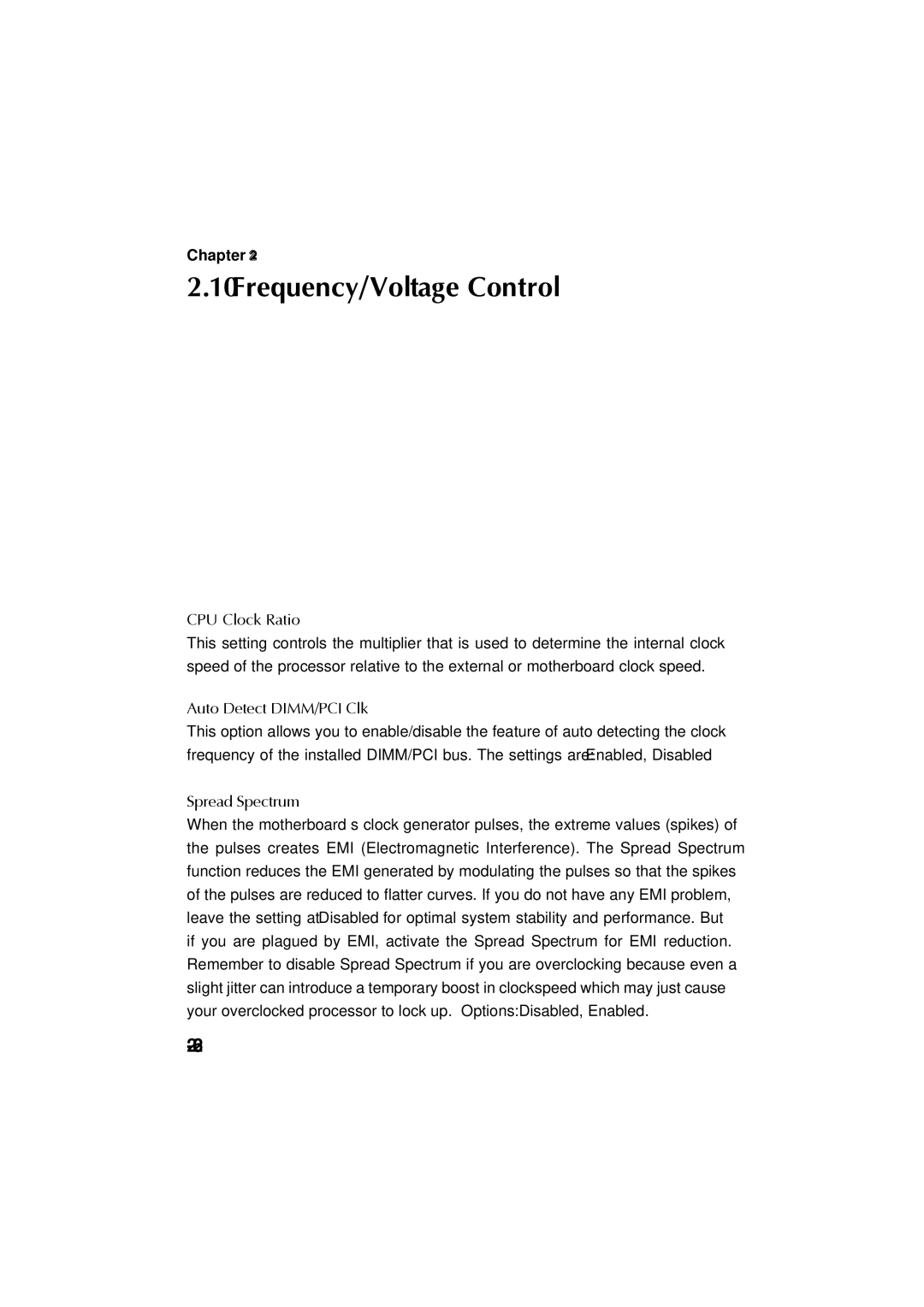 Krell Industries MS 6760 manual Frequency/Voltage Control, CPU Clock Ratio, Auto Detect DIMM/PCI Clk, Spread Spectrum 