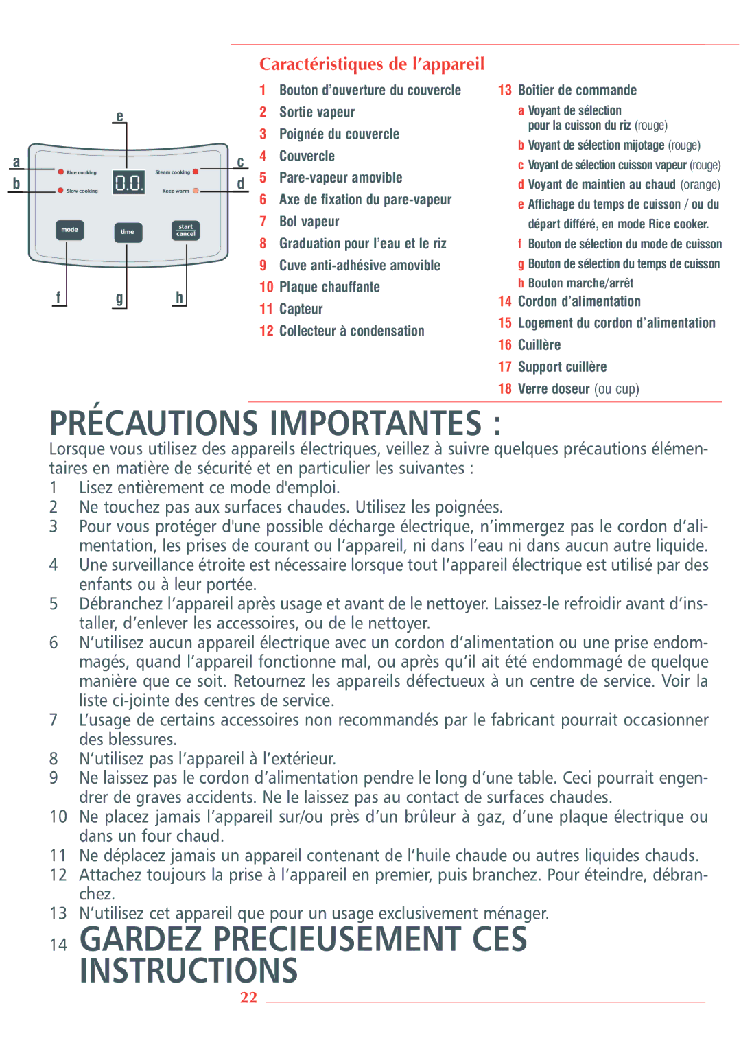 Krups 3.21 manual Cordon d’alimentation, Cuillère Support cuillère Verre doseur ou cup 