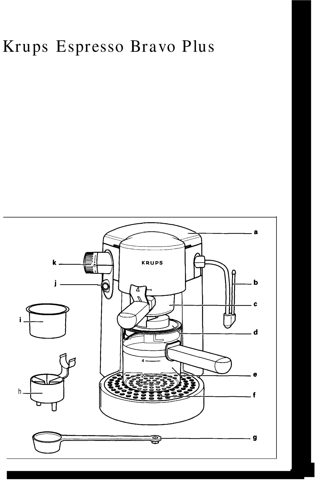 Krups 872 manual Krups Espresso Bravo Plus 