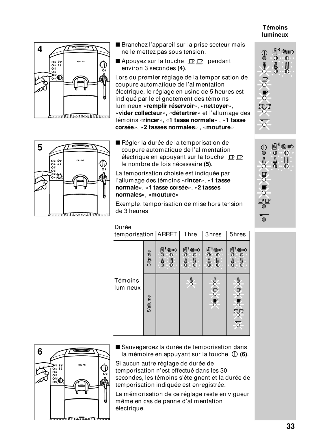 Krups 889 manuel dutilisation Arret 