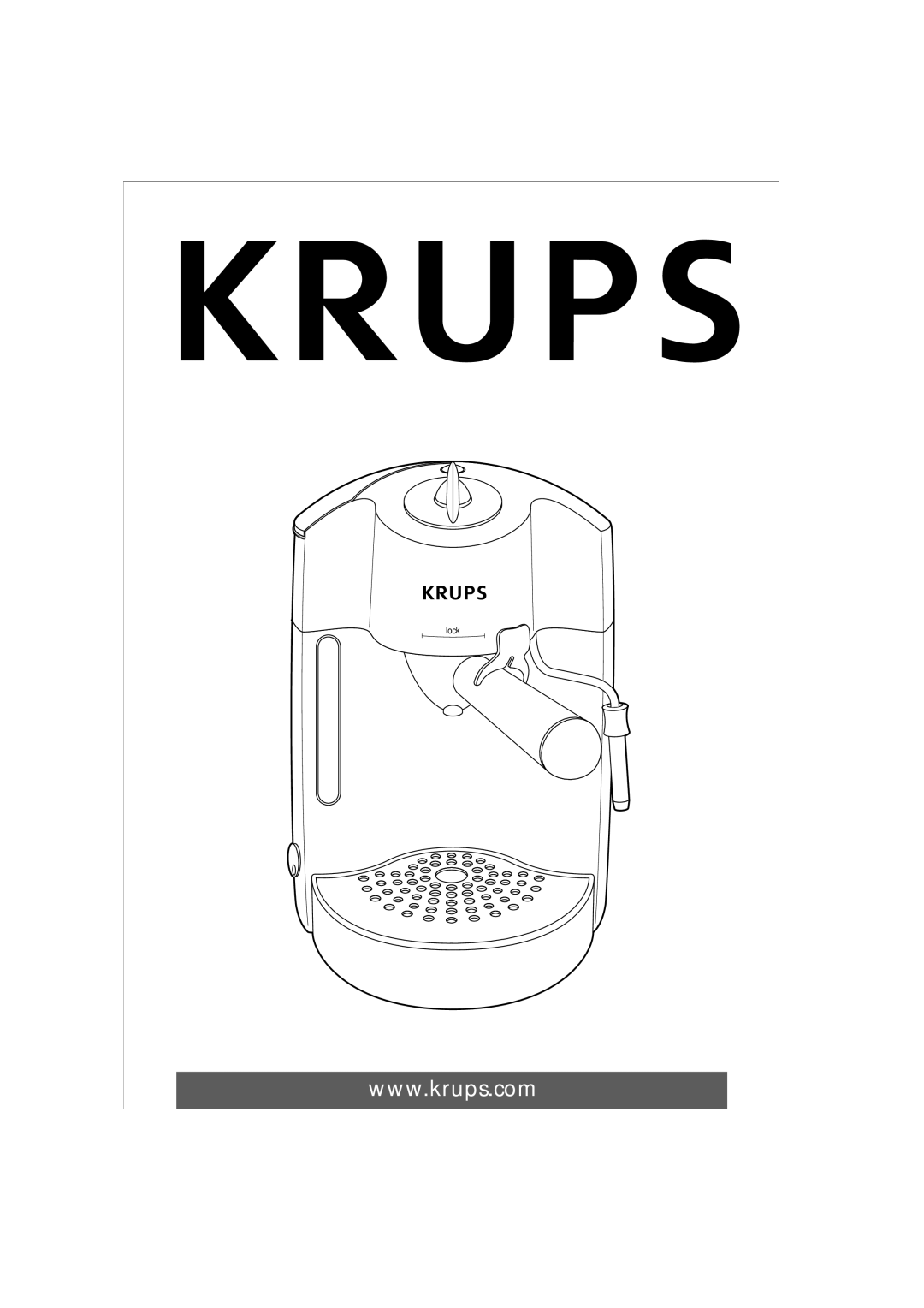 Krups FNP1 manual Lock 