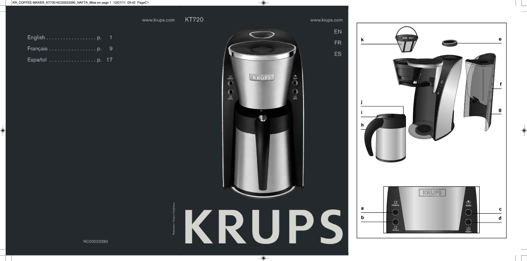 Krups NC00023280 manual 