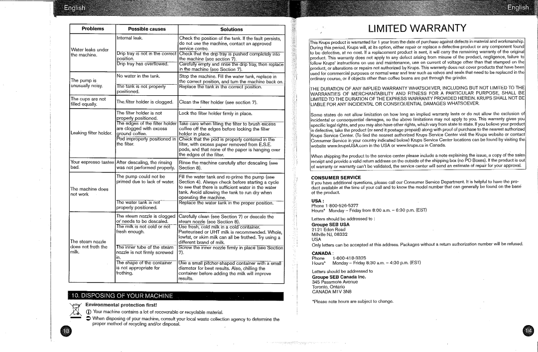 Krups XP5280 manual 