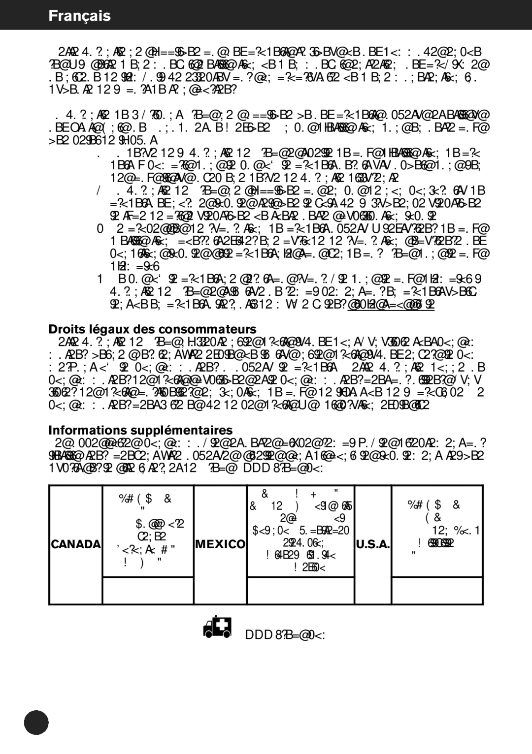 Krups ZX7000 manual Droits légaux des consommateurs, Informations supplémentaires 