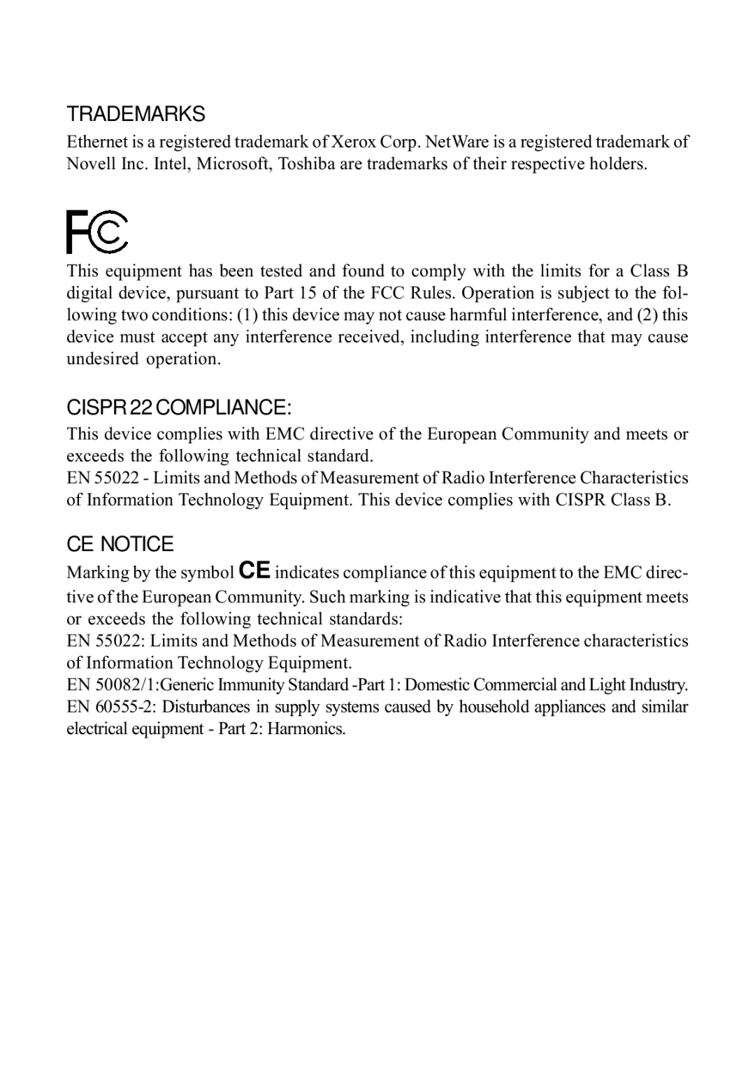 KTI Networks 221TX/3 manual Trademarks 