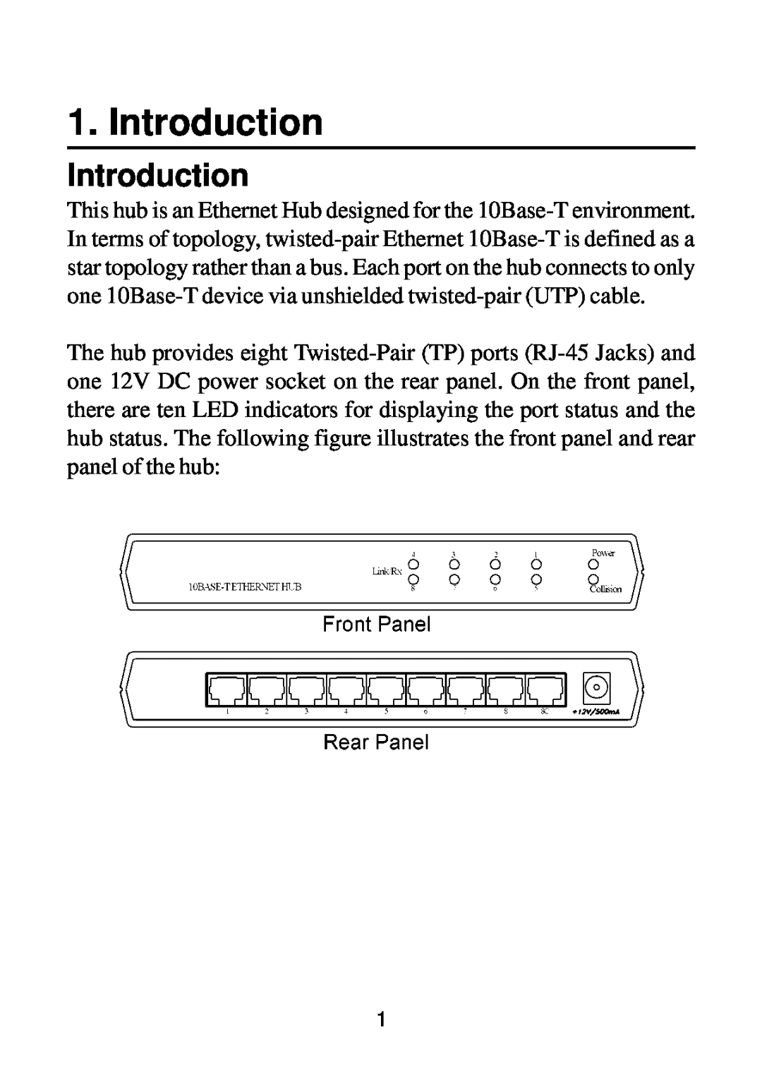 KTI Networks DH-8T manual Introduction 