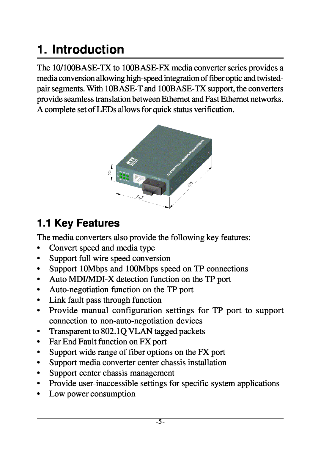 KTI Networks KC-300D manual Introduction, Key Features 