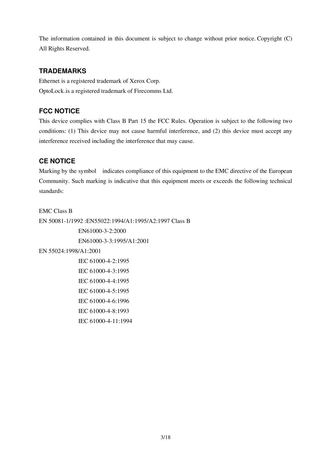 KTI Networks KCD-303P-B2, KCD-303P-A1, KCD-303P-A2, KCD-303P-B1 manual Trademarks 