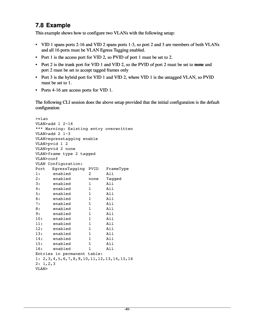 KTI Networks kgs-1601 manual Example 