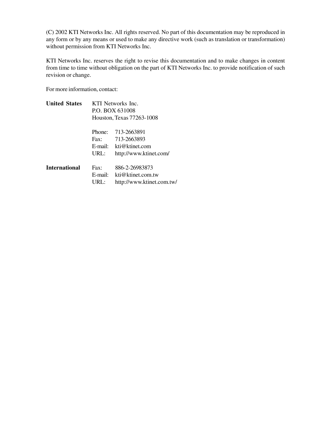 KTI Networks kgs-1601 manual 