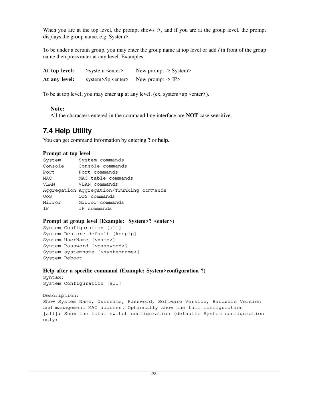 KTI Networks KGS-2401 manual Help Utility 