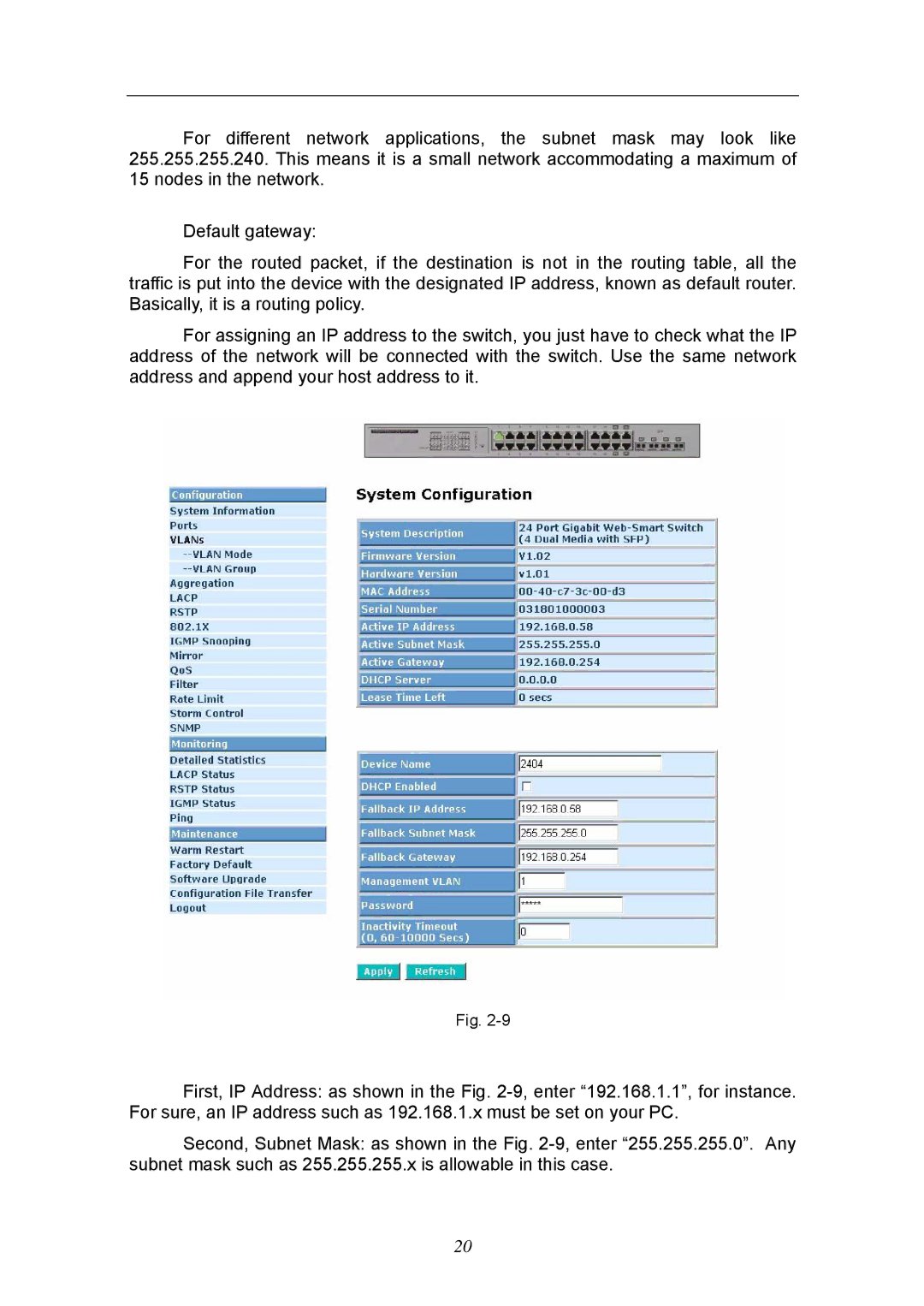 KTI Networks KGS-2404 manual 