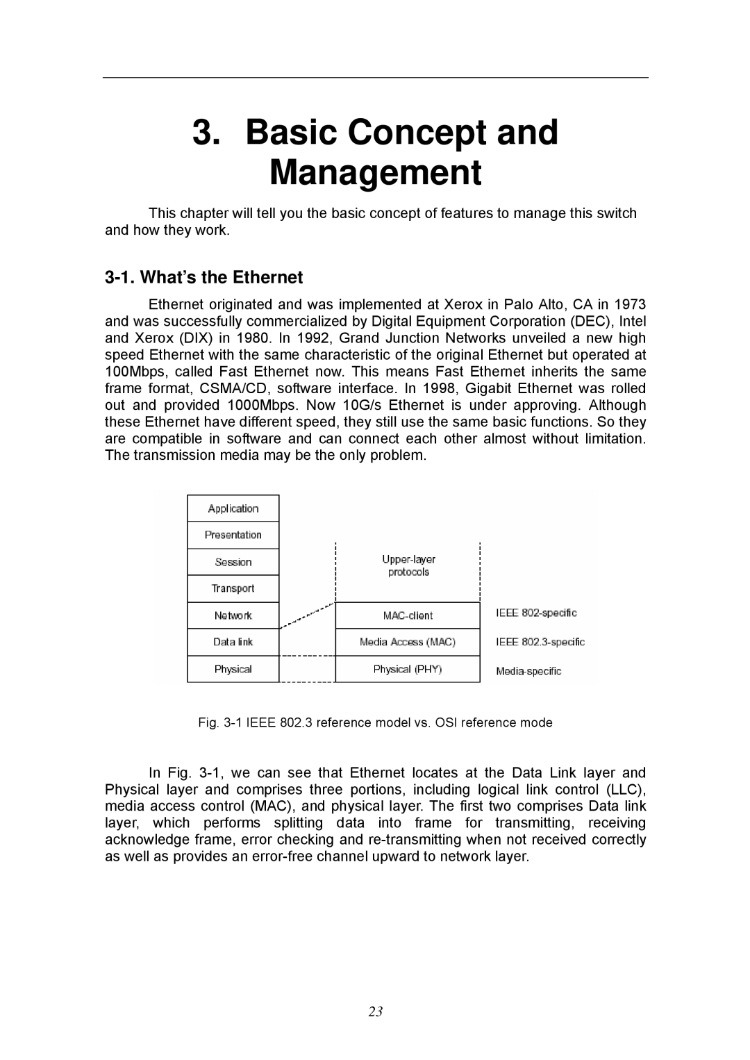 KTI Networks KGS-2404 manual Basic Concept Management, What’s the Ethernet 