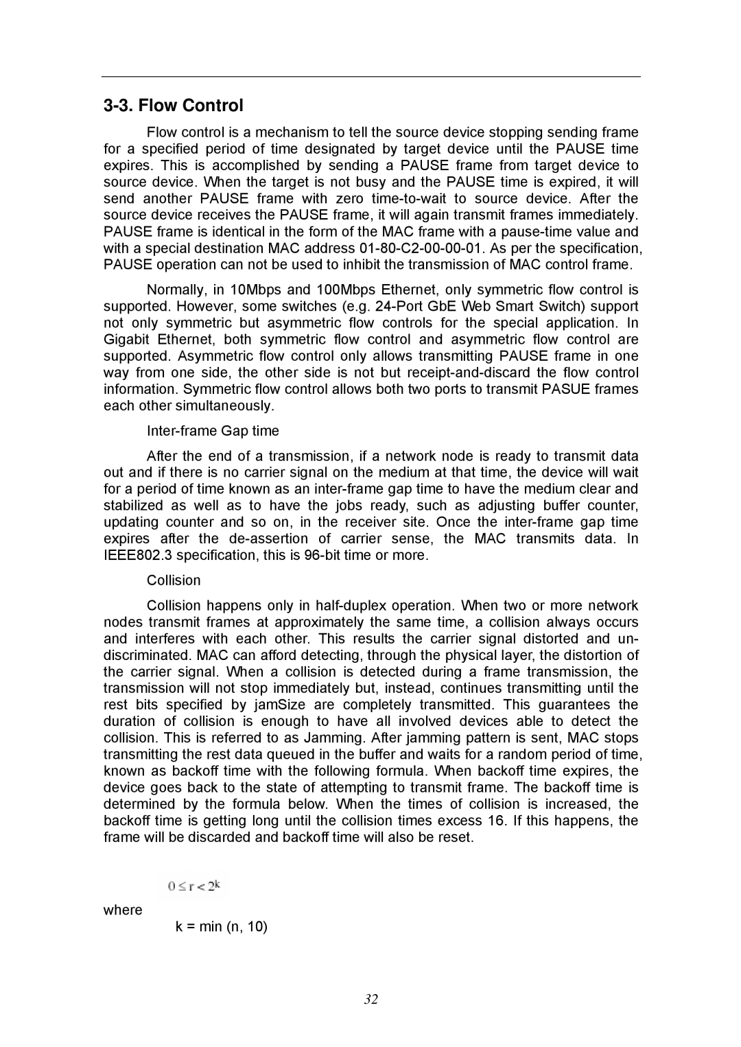 KTI Networks KGS-2404 manual Flow Control 