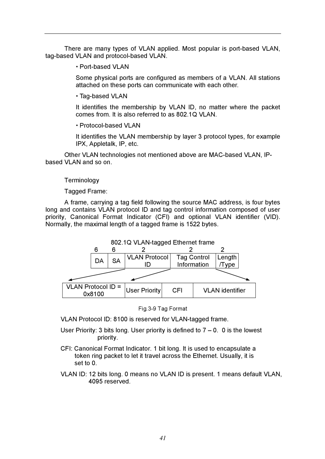 KTI Networks KGS-2404 manual Cfi, Tag Format 