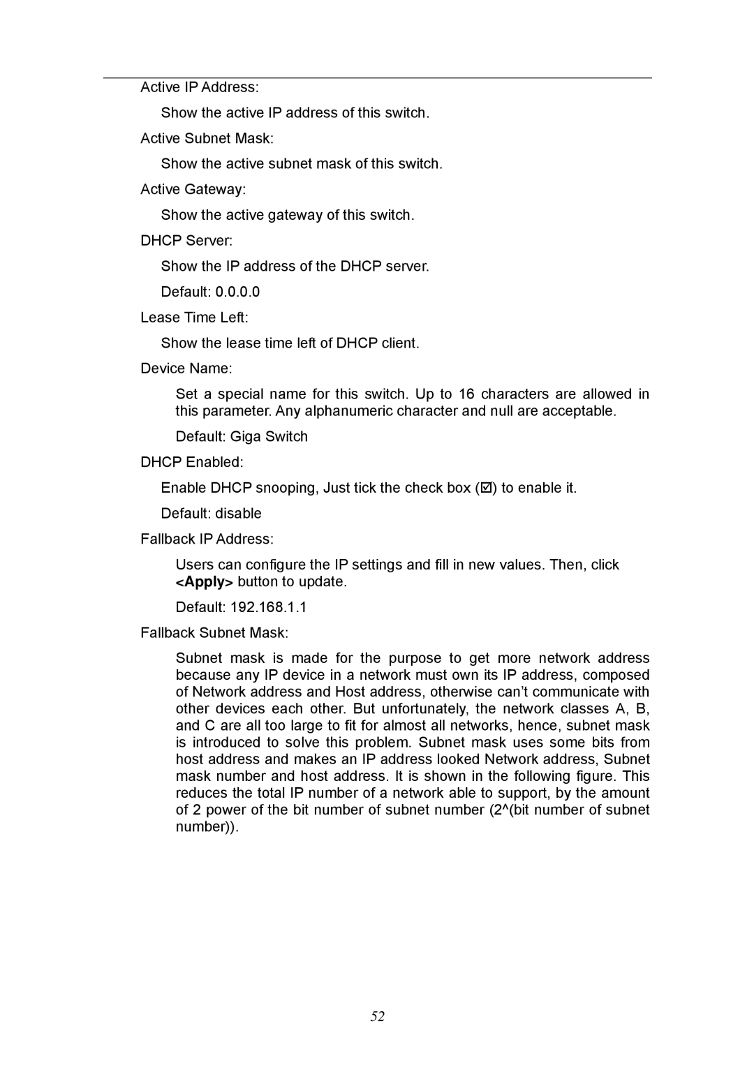 KTI Networks KGS-2404 manual 