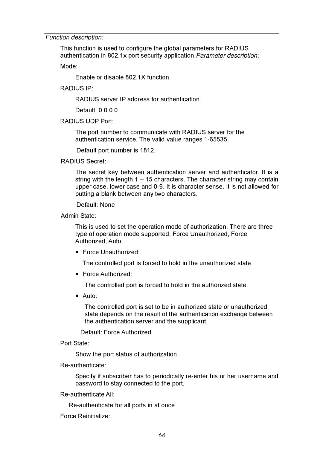 KTI Networks KGS-2404 manual Radius IP 