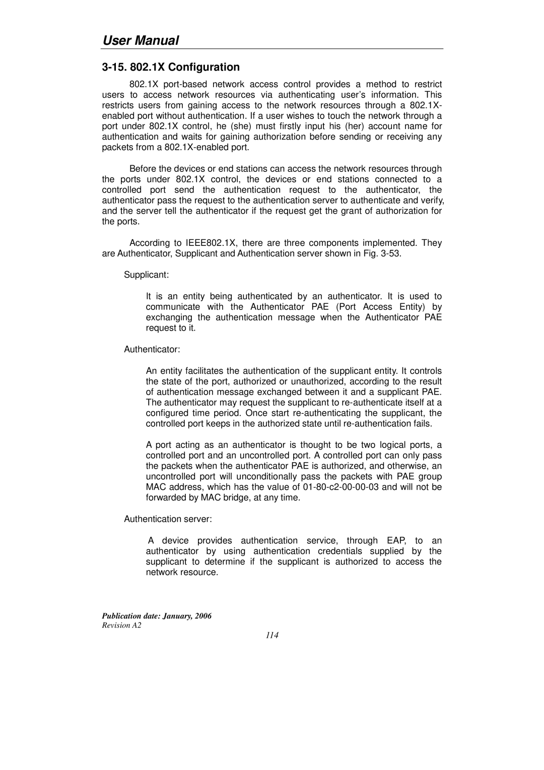 KTI Networks KGS-2416 user manual 15 .1X Configuration 