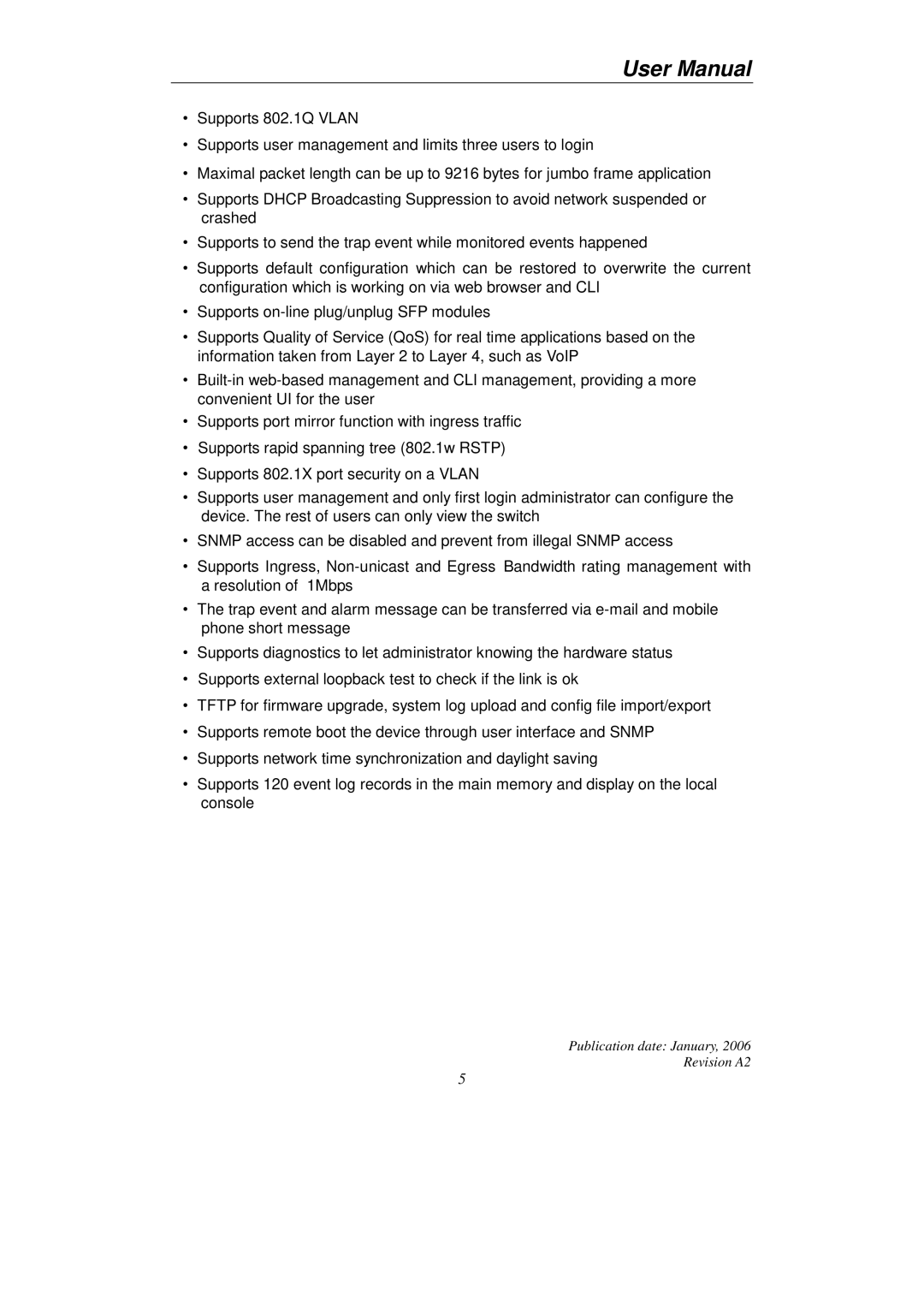 KTI Networks KGS-2416 user manual Publication date January Revision A2 