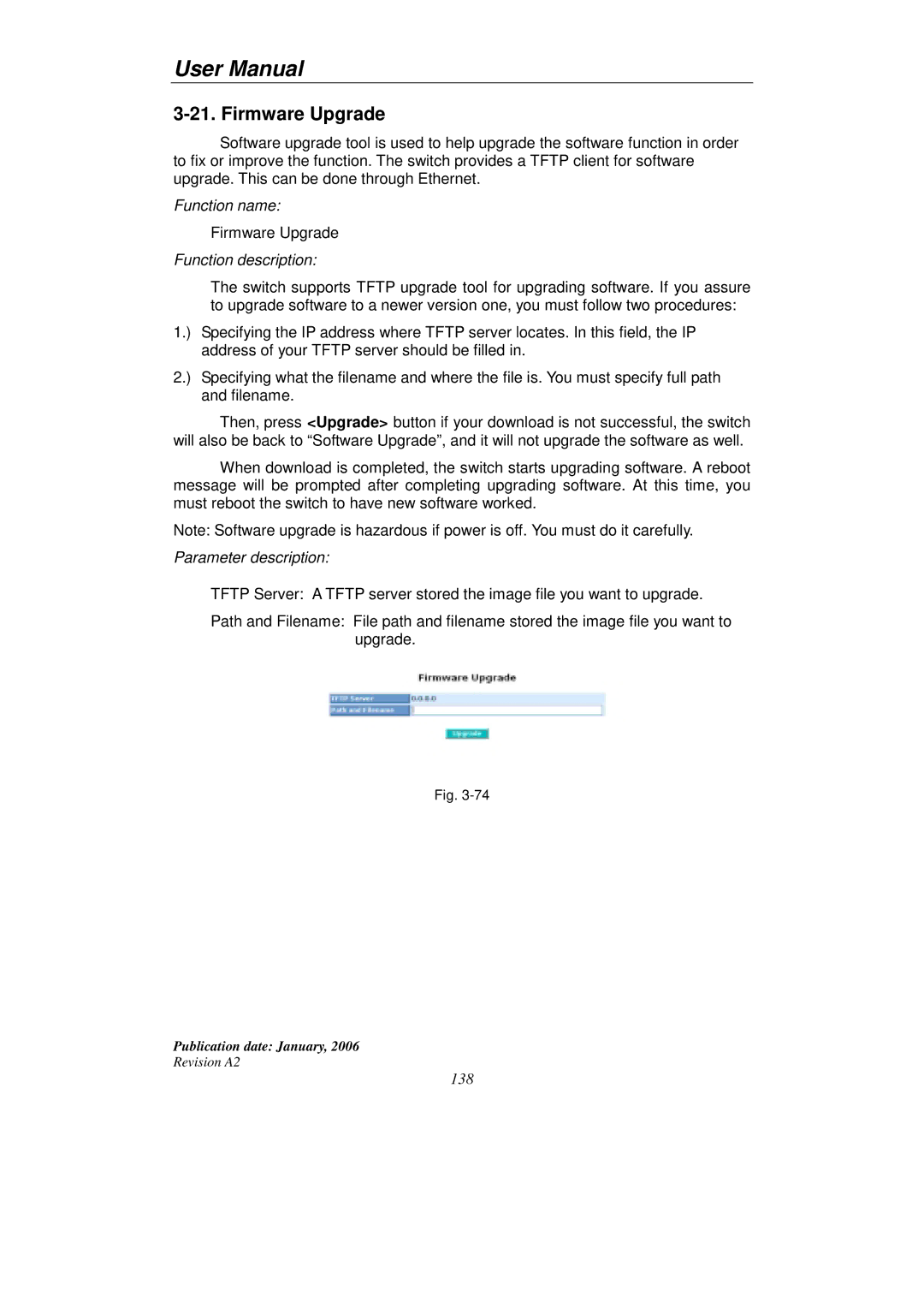 KTI Networks KGS-2416 user manual Firmware Upgrade 