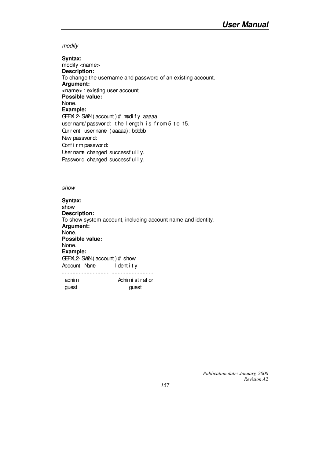 KTI Networks KGS-2416 user manual Modify 