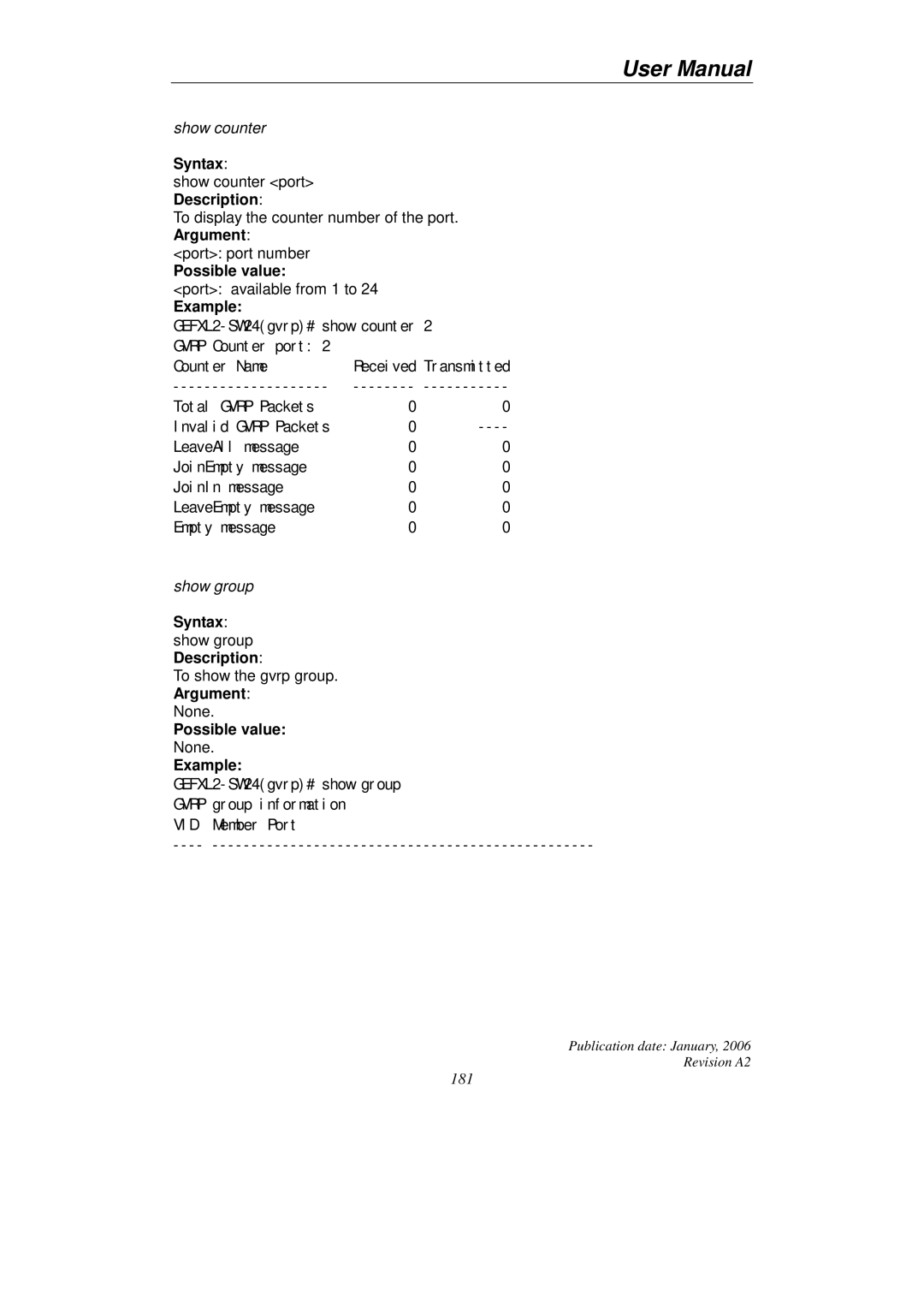 KTI Networks KGS-2416 user manual 181 