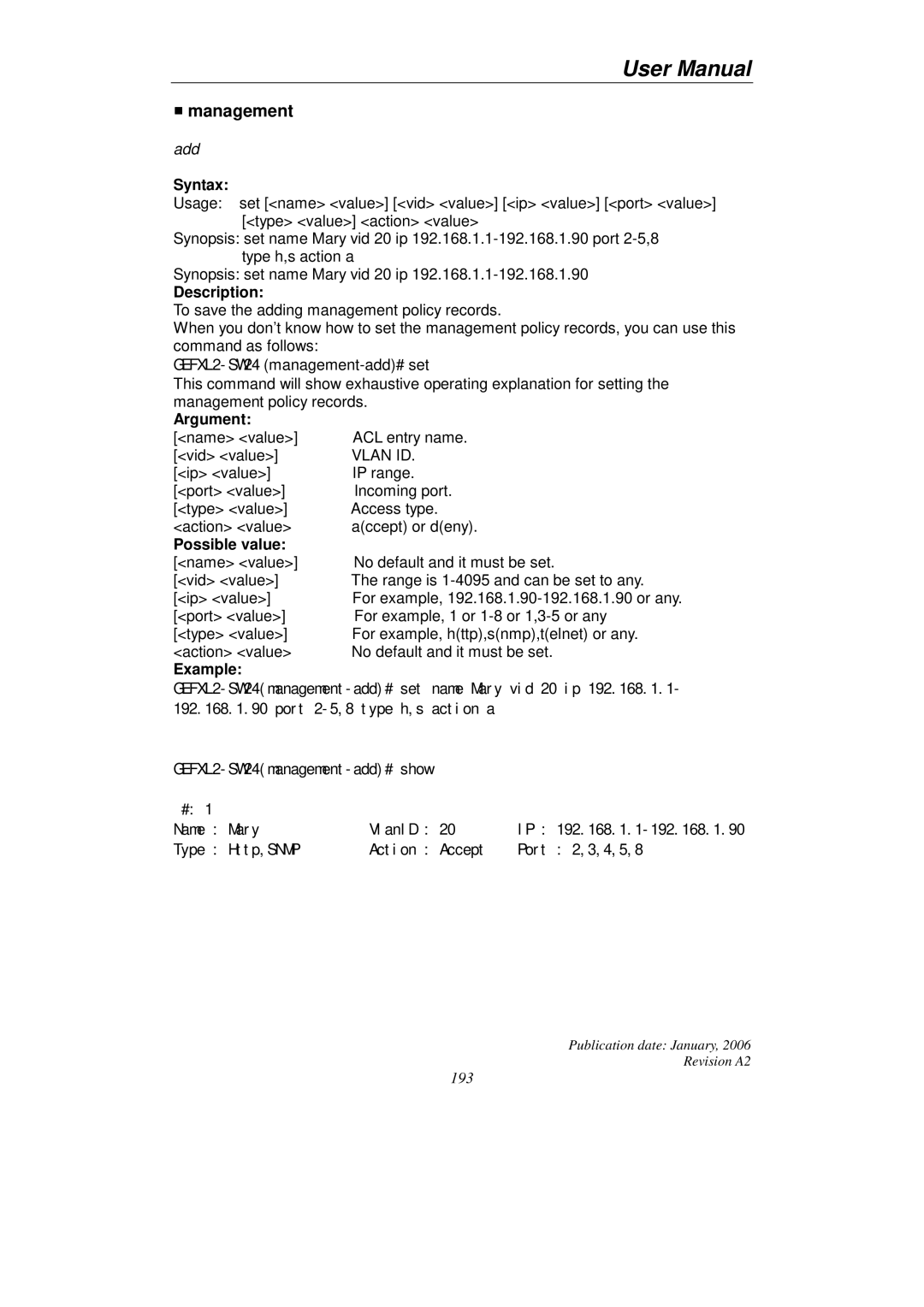 KTI Networks KGS-2416 user manual 193 