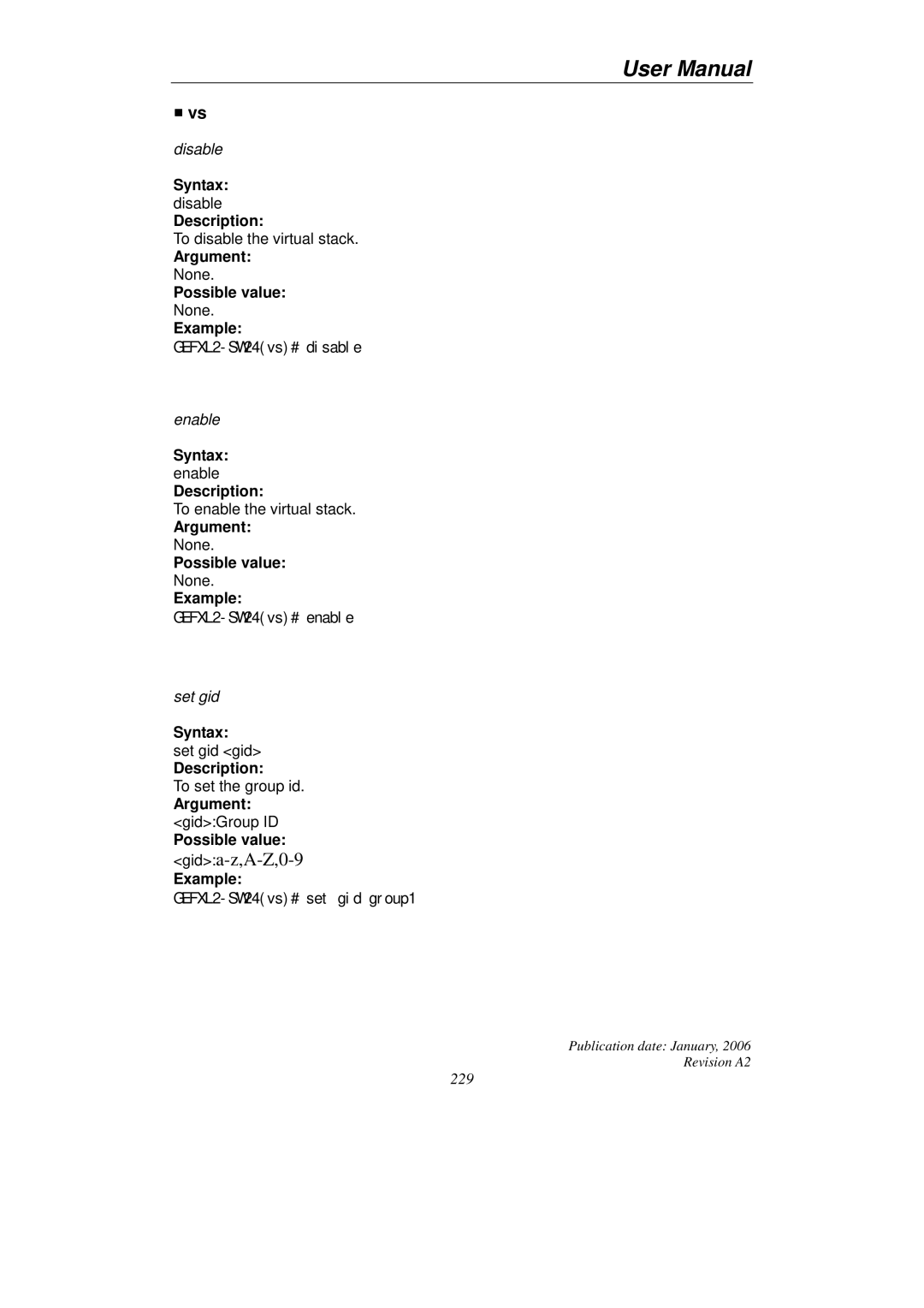 KTI Networks KGS-2416 user manual Gida-z,A-Z,0-9 