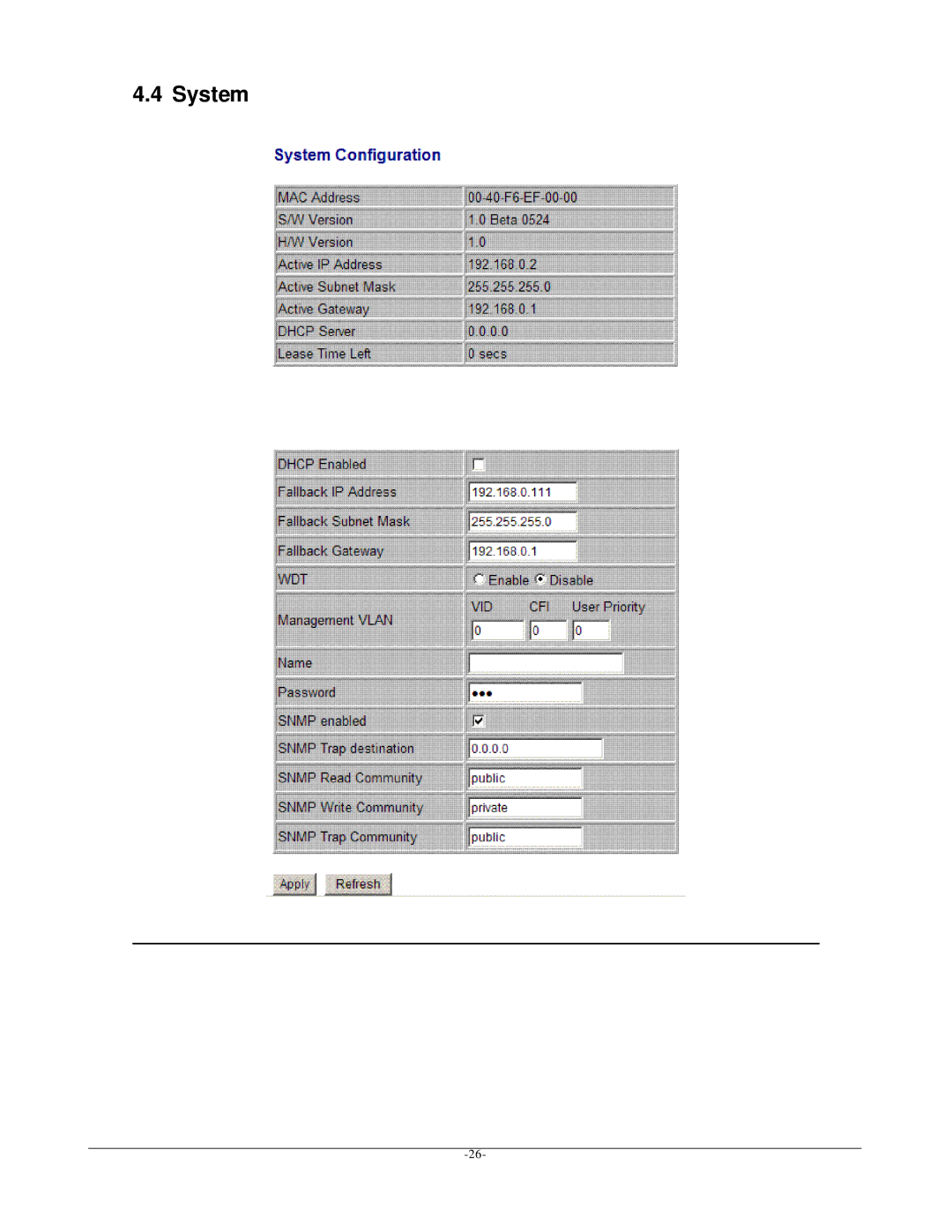 KTI Networks KGS-612F user manual System 