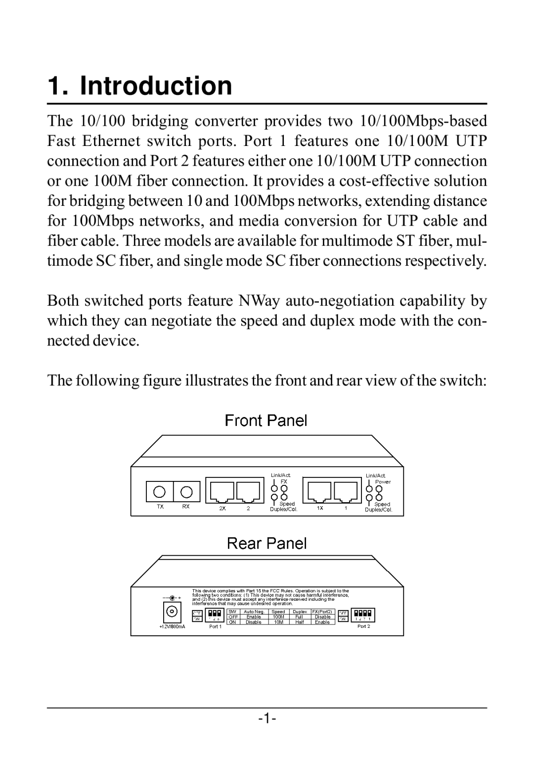 KTI Networks KS-220F/T, KS-220F/S-A, KS-220F/S-3, KS-220F/C, KS-220F/S-5 manual Introduction 