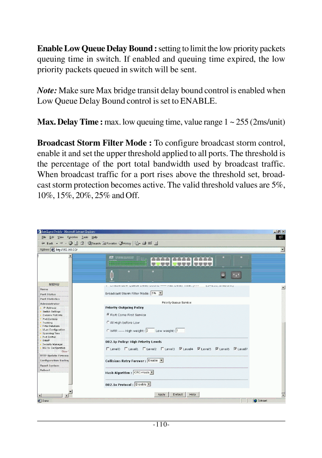 KTI Networks KS-2260 operation manual 110 