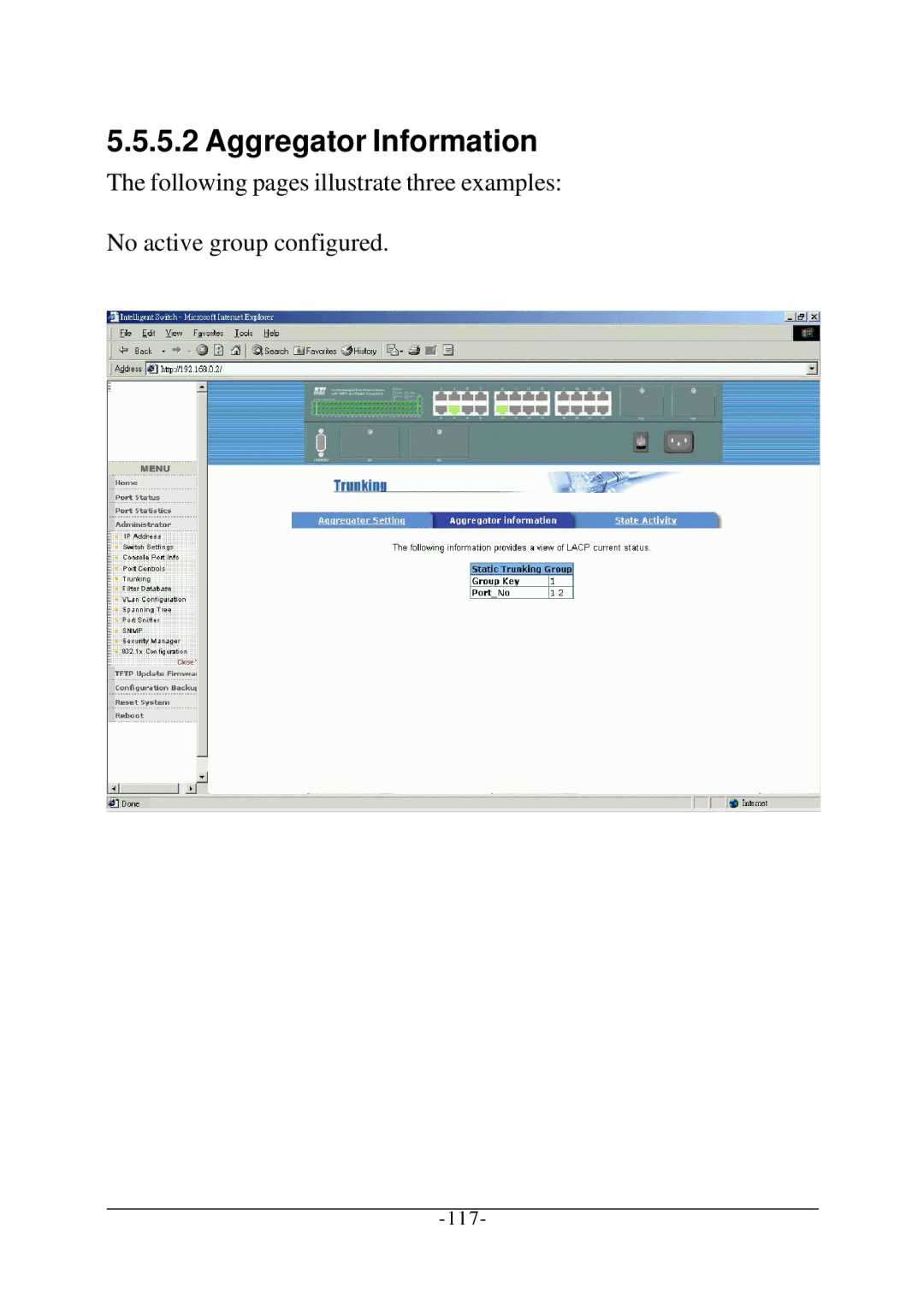 KTI Networks KS-2260 operation manual Aggregator Information 