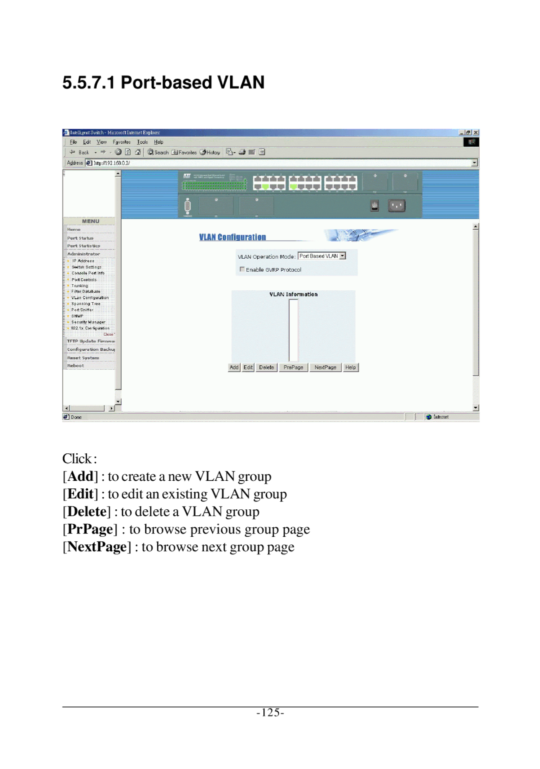 KTI Networks KS-2260 operation manual 125 